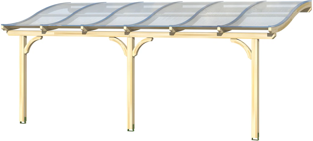 Bild von SKANHOLZ Terrassenüberdachung »Venezia«, Breite: 648 cm, Dach: Polycarbonat (PC), eiche hell - braun