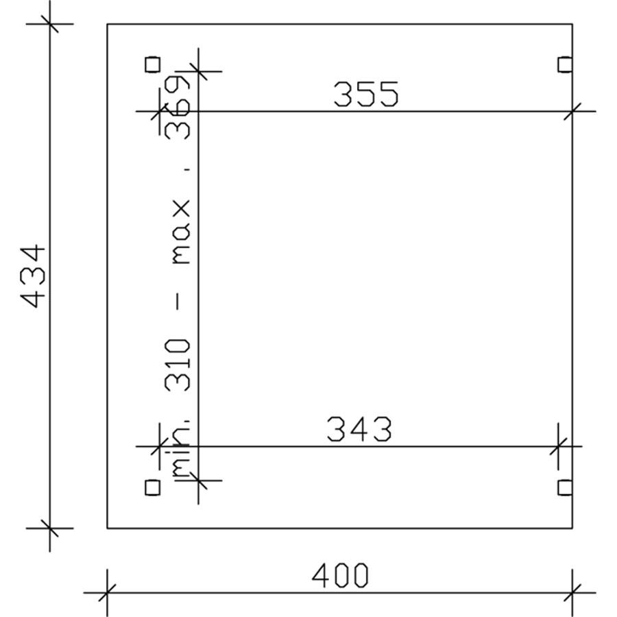 Bild von Skanholz Terrassendach Sanremo, BxT: 434x400 cm, Bedachung Doppelstegplatten, Leimholz