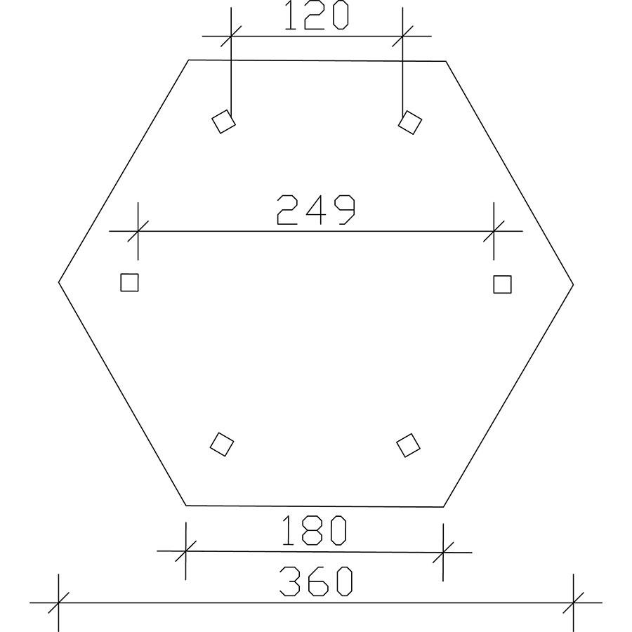 Bild von SKANHOLZ Pavillon »Nancy 1«, Zeltdach, sechseckig, BxHxT: 360 x 292 x 312 cm - weiss