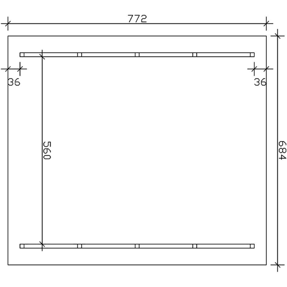 Bild von Skanholz Doppelcarport Schwarzwald, BxT: 684x772 cm, 220 cm Einfahrtshöhe, mit Dachlattung