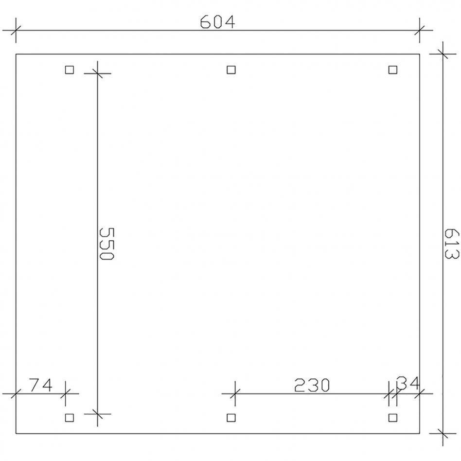 Bild von Skan Holz Doppelcarport Emsland Eiche Hell Unterstand, Aluminium-Dachplatten, 613x604 cm