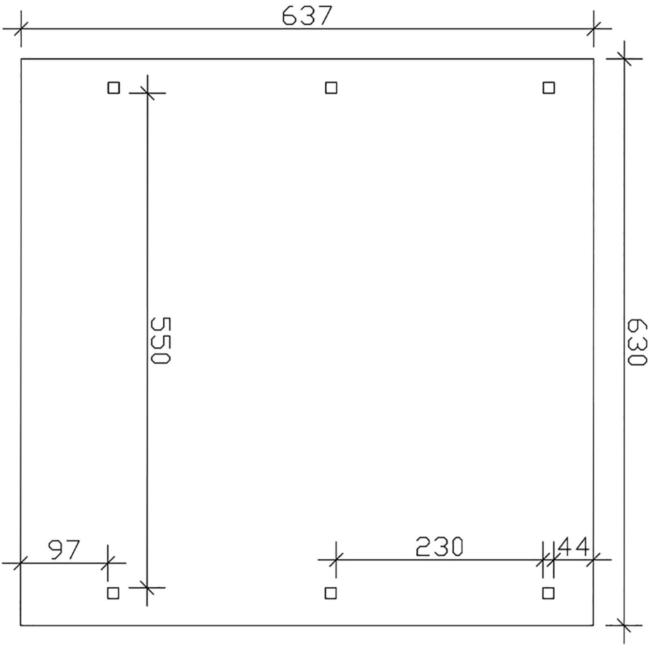 Bild von Skan Holz Doppelcarport Wendland Weiß Unterstand, EPDM-Folie, 630x637 cm,schwarze Dachblende