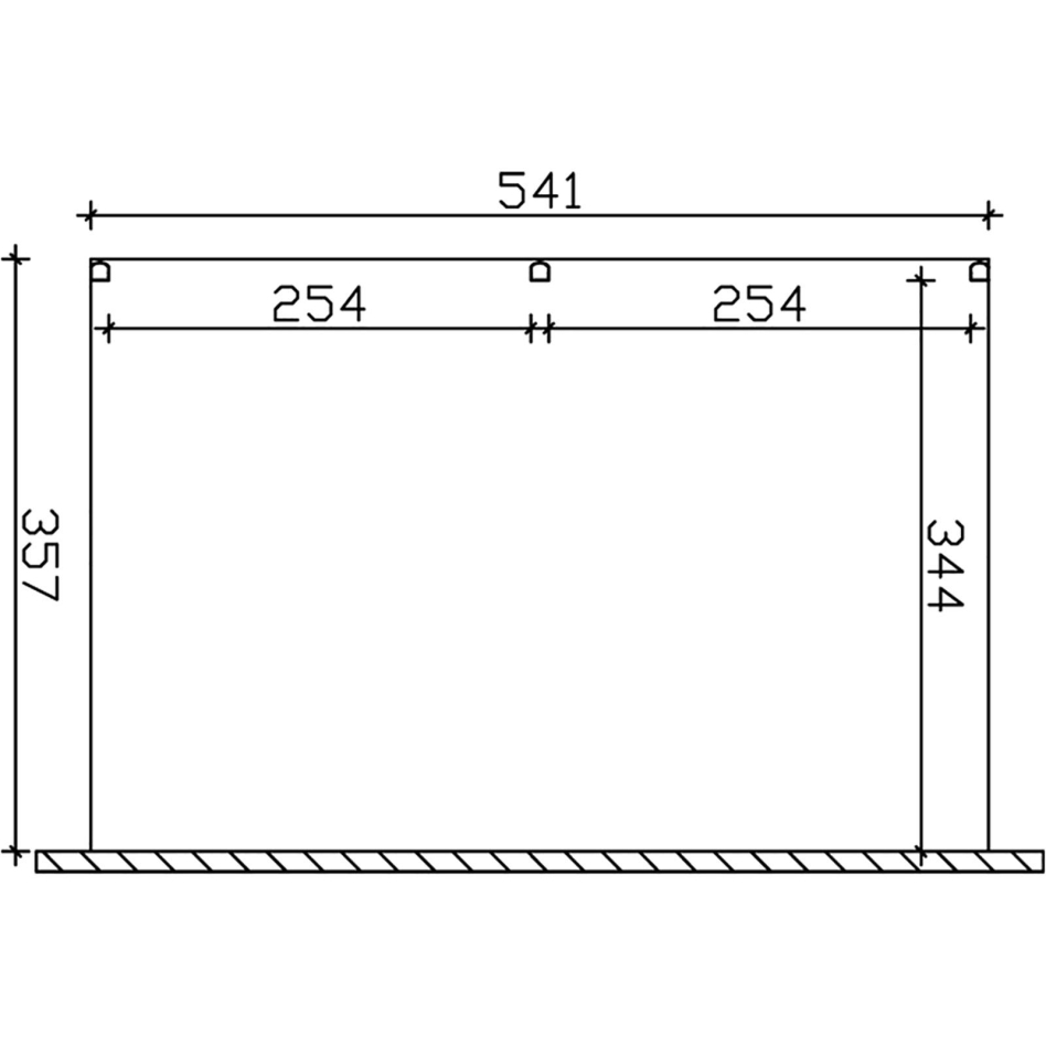 Bild von SKANHOLZ Terrassenüberdachung »Garda«, Breite: 541 cm, Dach: Polycarbonat (PC), schiefergrau