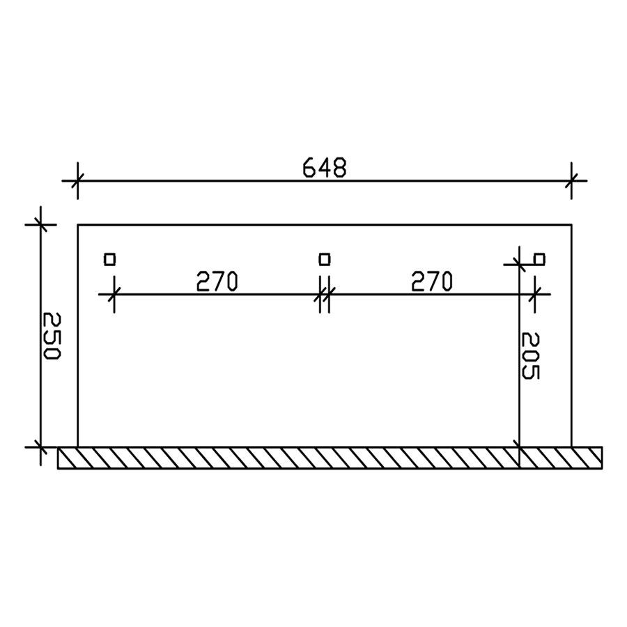 Bild von SKANHOLZ Terrassenüberdachung »Ancona«, Breite: 648 cm, Dach: Polycarbonat (PC), schiefergrau