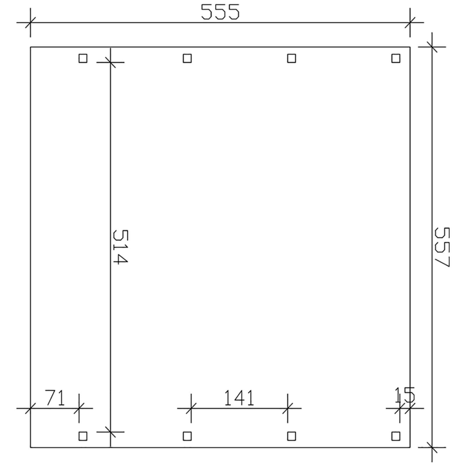 Bild von SKANHOLZ Carport »Friesland«, BxT: 557 x 555 cm, Firsthöhe: 254 cm, farbbehandelt - braun
