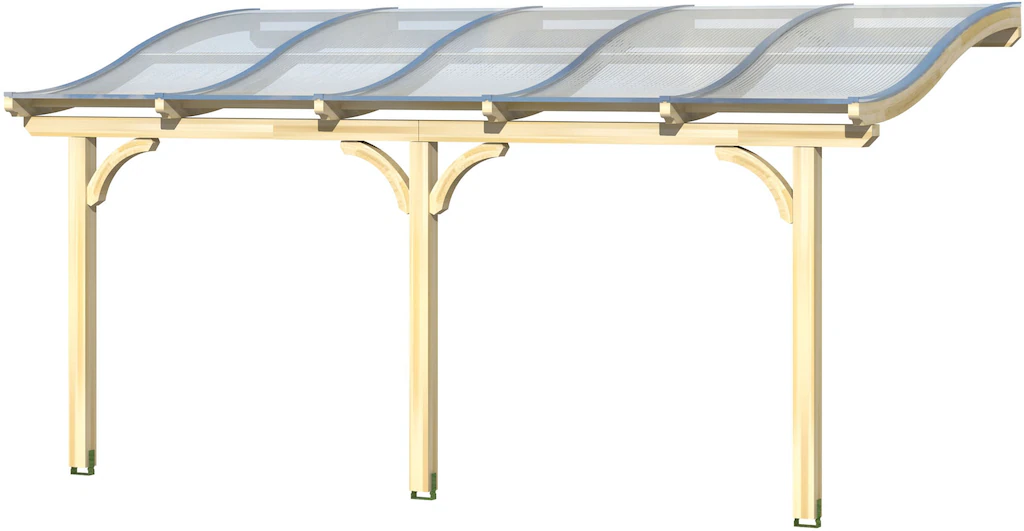 Bild von SKANHOLZ Terrassenüberdachung »Venezia«, Breite: 541 cm, Dach: Polycarbonat (PC), natur - beige