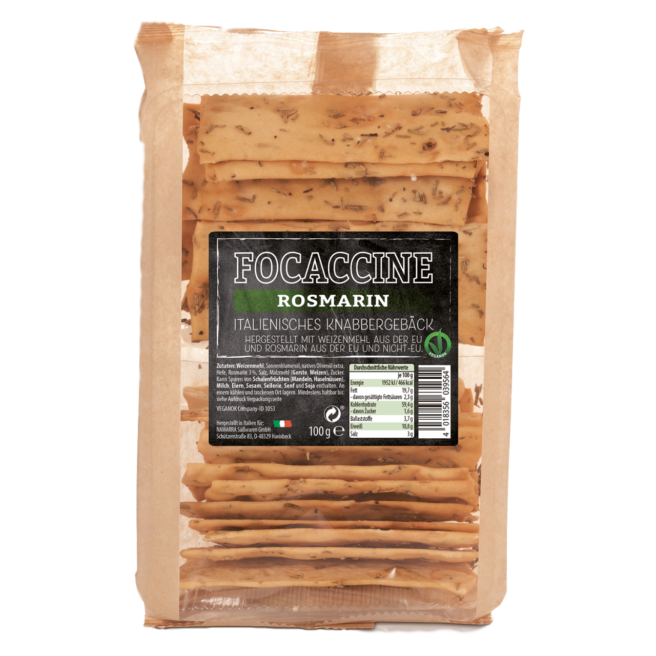 Bild von Italienisches Knabbergebäck Focaccine Rosmarin