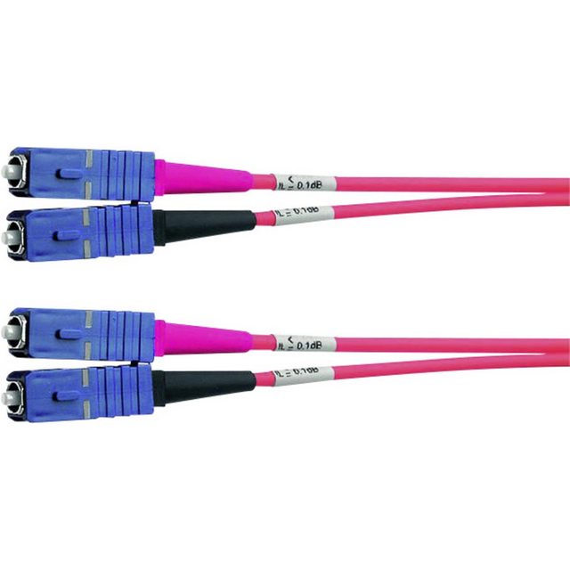 Bild von Telegärtner LWL-Duplex-Rangierkabel 1./2. Seite: 2xSC, Faser: 2G50/125 OM3, 3,0m, Gehäuse: türkis, Kabel: türkis  - 1 Stück (L00882C0000)