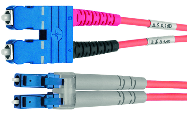 Bild von Telegärtner LWL Patchkabel, LC-Duplex - SC-Duplex, OM3, 2 m 2,0 m, 50/125 my, OM3 (L00891A0042/ L00891C0042) - 1 Stück (L00891C0042)