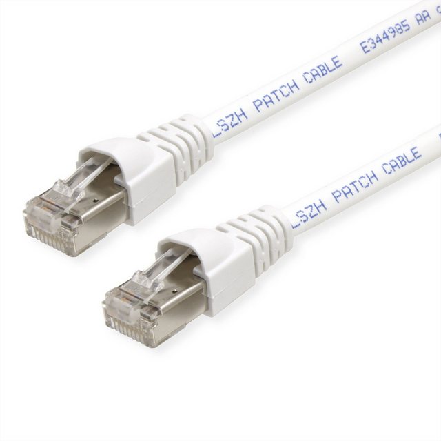 Bild von Telegärtner MP8 FS 500 - Patch-Kabel - RJ-45 (M) bis RJ-45 (M) - 15 m - SFTP - CAT 6a - geschirmt, halogenfrei, ohne Haken, verseilt - weiß, RAL 9003