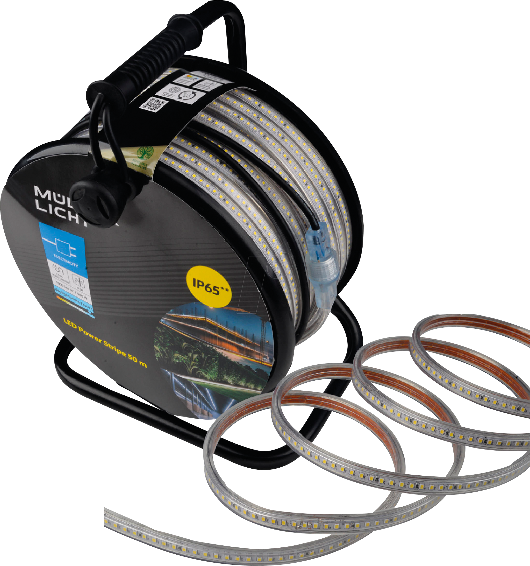 Bild von Müller Licht, LED Streifen, MÜLLER-LICHT LED-Power Stripe 21600029, 50m, 10W, 1000lm, 6500K (5000 cm)