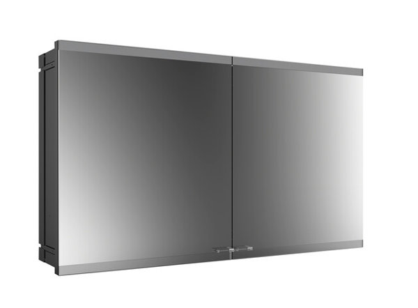 Bild von Emco asis evo Lichtspiegelschrank, Unterputzmodell, 2 Türen, 1200 mm, Ausführung: schwarz, mit light system, ohne Spiegelheizung
