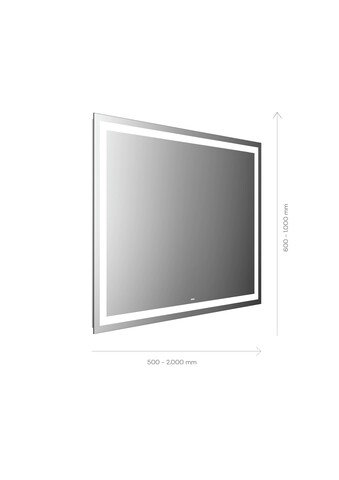 Bild von Emco MI 230 LED-Lichtspiegel, Lichtausschnitt umlaufend, verdeckter Sensorschalter, Breite 700mm, 1050700, Ausführung: Höhe: 700mm