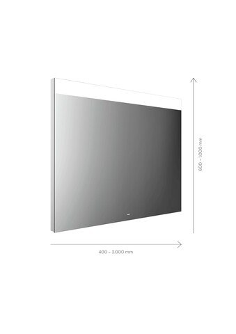 Bild von Emco MI 250 LED-Lichtspiegel, breiter Lichtausschnitt oben, verdeckter Sensorschalter, Breite 1900mm, 1071900, Ausführung: Höhe: 800mm