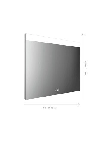 Bild von Emco MI 250+ LED-Lichtspiegel, breiter Lichtausschnitt oben, Touch-Bedienfeld, Breite 800mm, 1070800, Ausführung: Höhe: 900mm