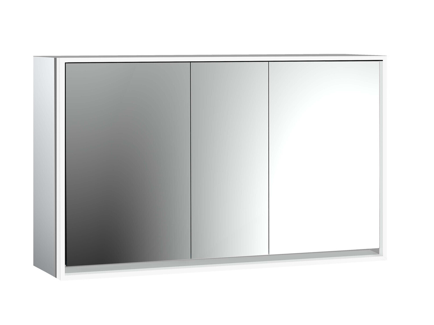Bild von emco LED-Lichtspiegelschrank Loft Aufputz, 1400 mm, 3-türig Rückwand verspiegelt, 979805124 979805124