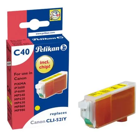 Bild von Pelikan Druckerpatrone C40 ersetzt Canon CLI-521, yellow, 9 ml