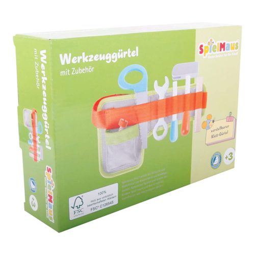 Bild von SpielMaus Holz Werkzeuggürtel mit Zubehör