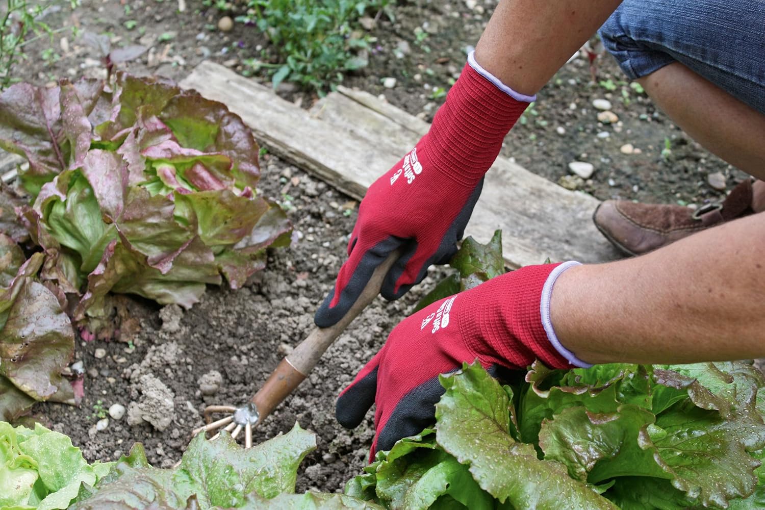 Bild von Kerbl 297288 Soft N Care Landscape Gartenhandschuh, Größe 9, Rot