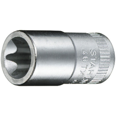 Bild von STAHLWILLE Nr. 40TX Steckschlüsseleinsatz 6,3 mm (1/4") Gr.E10 TORX Gr.9,4 mm in L.23 mm HPQ-Hochleistungsstahl, verchromt