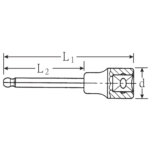 Bild von Stahlwille Steckschlüssel Schraubendreher-Einsatz 3/4" 22 x 80 mm