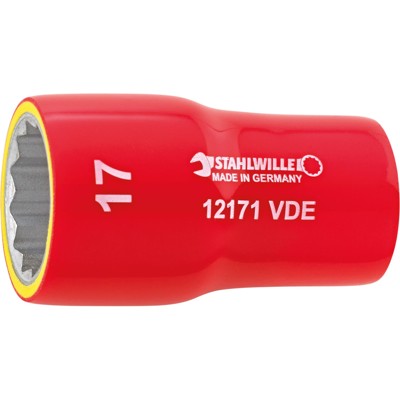 Bild von STAHLWILLE Nr. 12171 VDE VDE-Steckschlüsseleinsatz 3/8" (10 mm) Schlüsselweite 18 mm L.50 mm