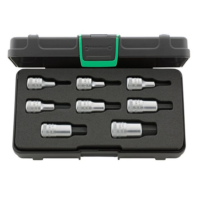 Bild von Stahlwille Steckschlüssel Innensechskanteinssatz-Set 1/2" Doppelsechskant Inhex-Satz 8-tlg.