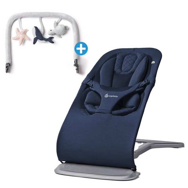 Bild von Ergobaby Babywippe Ergobaby 3in1 Wippe Evolve Bouncer inklusive Spielbogen
