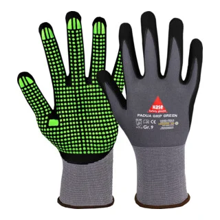 Bild von Hase Sicherheitshandschuhe Padua Grip green Größe 6, Nitril Foam 10 Stk