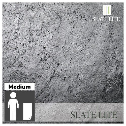 Bild von SlateLite Schieferfurnier »Argento«, bunt, Leicht-Schiefer - grau