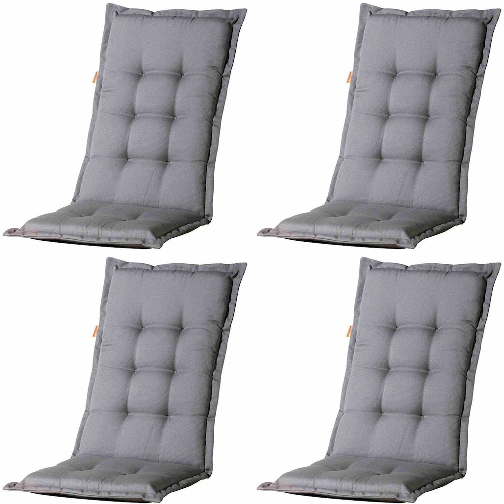 Bild von MADISON Gartenmöbelauflage, LxBxH: 123x50x8 cm, Baumwolle/Polyester - grau