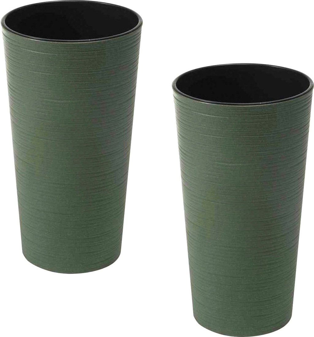 Bild von Siena GardenPflanzgefäß - Set 2 teilig Eco Locon Grün Ø25x46,5 cm
