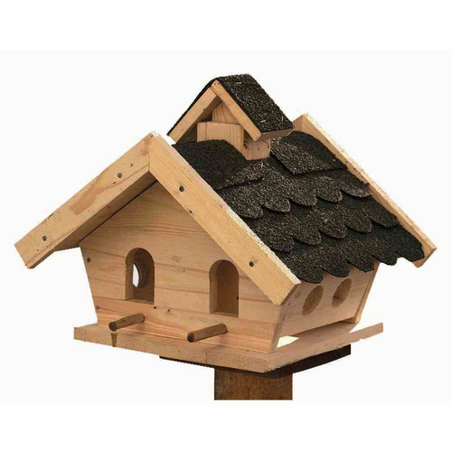Bild von Siena Garden Vogelhaus Vogelfutterhaus Ybbs Maße: 28 x 36 x 28 cm, Kiefernholz