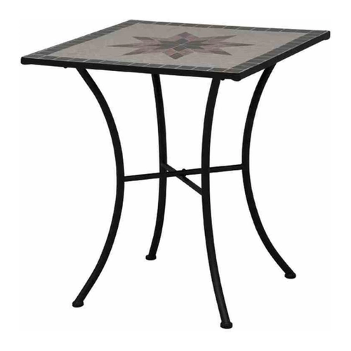 Bild von SIENA GARDEN Tisch Stella 64x64 cm, eckig, Gestell Eisen / Mosaik-Optik