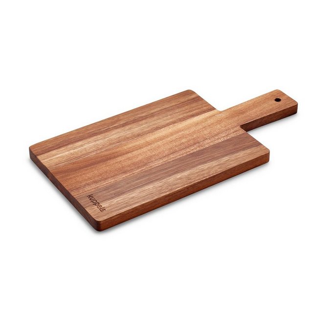 Bild von Kuppels Schneidebrett NICE | Akazienholz | 35 x 18 x 1,5 cm | mit Griff | Holzbrett klingenschonend | Schneidebrett Holz | Servierbrett | Brotzeitbrett Holz | Holzbrett Küche