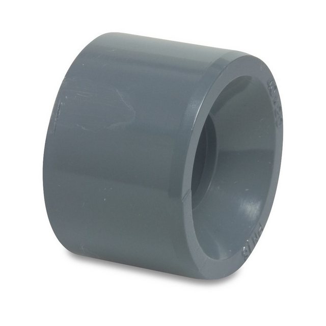 Bild von Mega Group Gewindefitting Reduzierstück PVC-U Klebestutzen x Klebemuffe 10 - 16 bar, grau, Ø 75 mm x 50 mm (PN16)