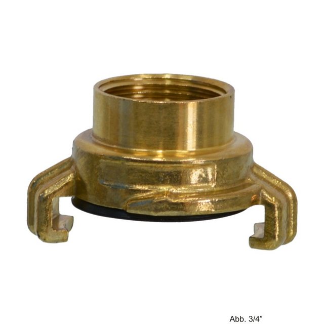 Bild von Gartenschlauch Messing Schnellkupplung mit Innengewinde 3/8", Knaggenabstand 40 mm