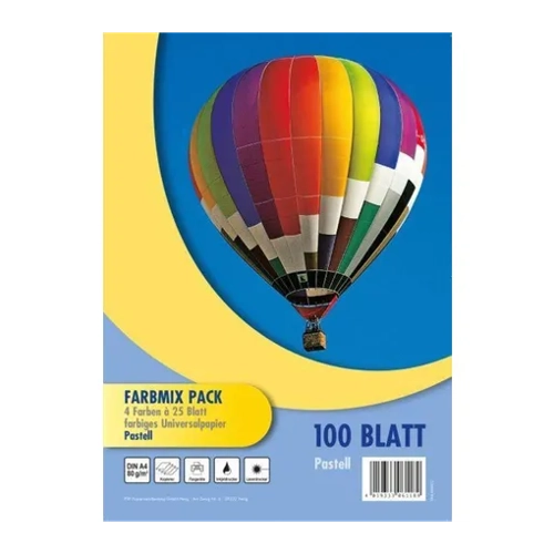 Bild von PVP Papierverarbeitung Kopierpapier Farbmix A4 - 100 Blatt