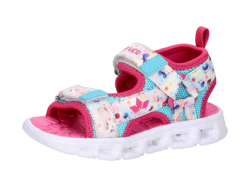 Bild von Lico Jungen Mädchen Spotlight V Blinky Sandale, Pink/Weiss/Türkis, 25 EU