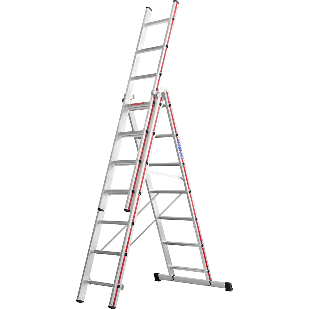Bild von Hymer Vielzweckleiter, Allzweckleiter dreiteilig 3 x 7 Sprossen