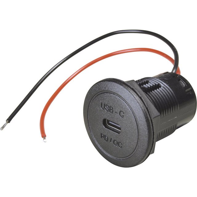Bild von ProCar, Fahrzeug Werkzeug, Power USB-C Einbausteckdose PD/QC EV o. LED max. 50 Watt Belastbarkeit St