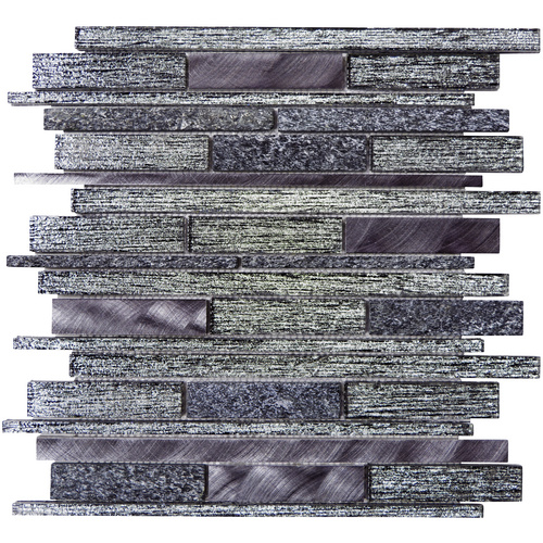Bild von HuH Mosaik Mosaikfliese »Style«, BxL: 31 x 29,8 cm, Wandbelag - schwarz