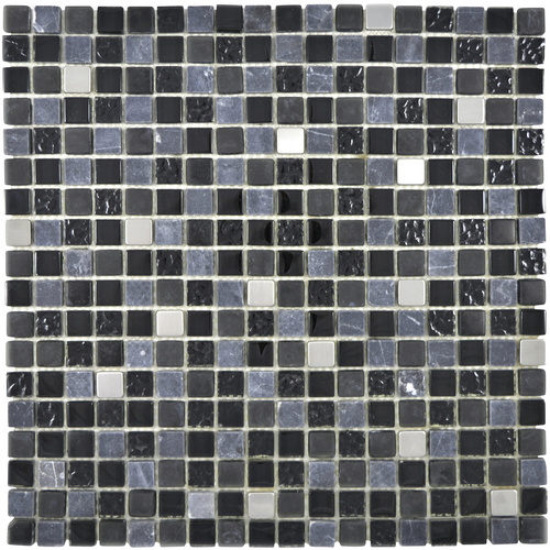 Bild von HuH Mosaik Mosaikfliese »Dream«, BxL: 30 x 30 cm, Wandbelag - schwarz