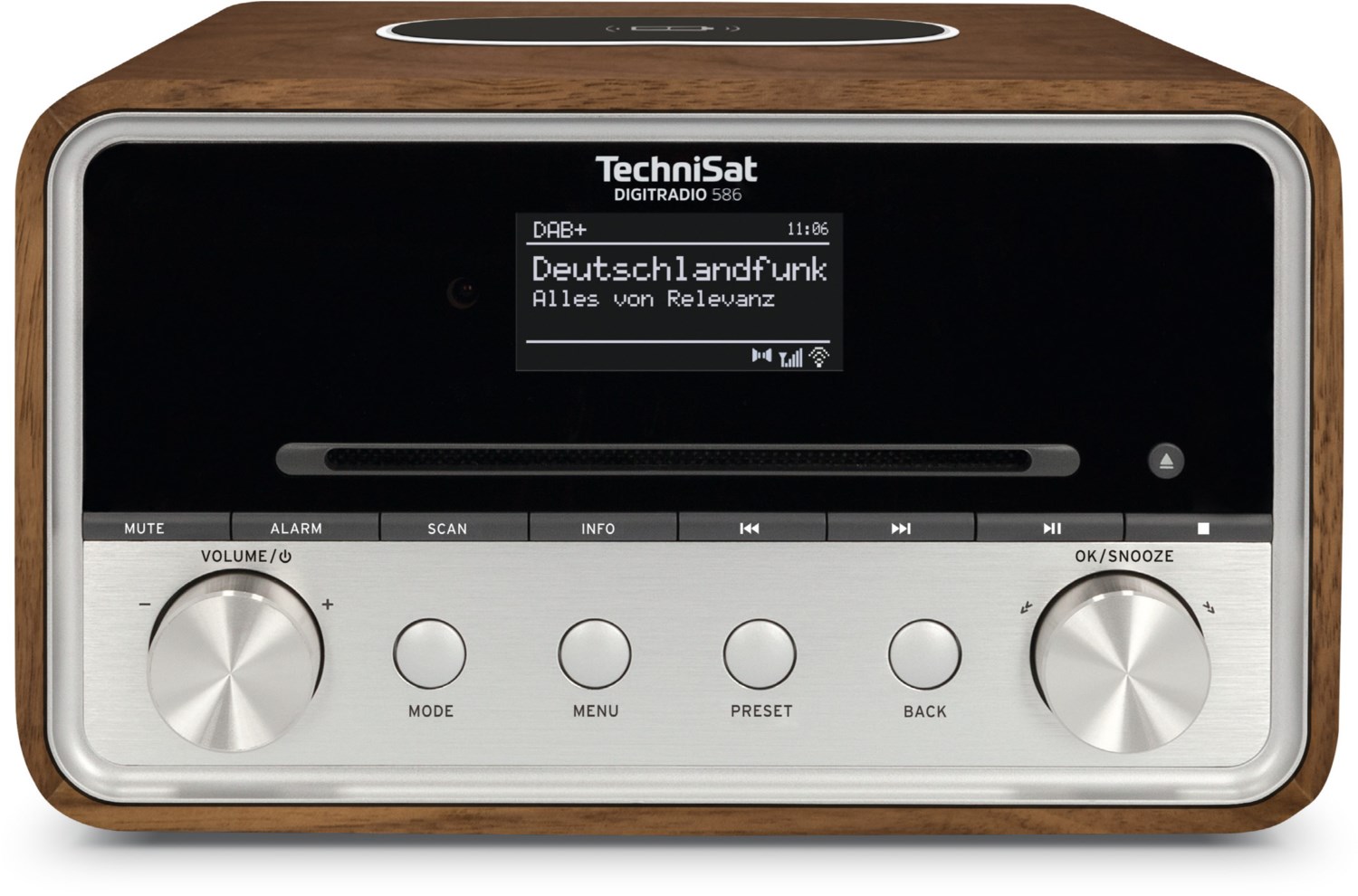 Bild von TechniSat DIGITRADIO 586 – DAB+ Hybridradio (Internetradio, UKW, Bluetooth, Spotify, Wireless Charging, App-Steuerung, OLED-Display, USB, CD, MP3, AUX, 20 Watt, Kompakt-Anlage, Fernbedienung) Nu