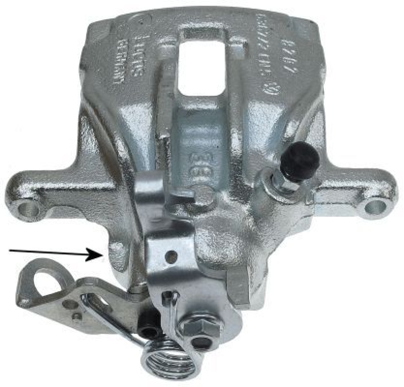 Bild von TEXTAR 38046100 Bremssattel Bremszange grau Gusseisen ohne Halter VOLKSWAGEN: Sharan I, TRANSPORTER 4 Bus, Transporter 4, SEAT: Alhambra I