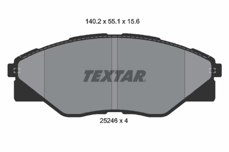Bild von TEXTAR 2524601 Bremsbelagsatz Bremsbeläge, Bremsklötze, Bremssteine nicht für Verschleißwarnanzeiger vorbereitet TOYOTA: HILUX 3 Pick-up