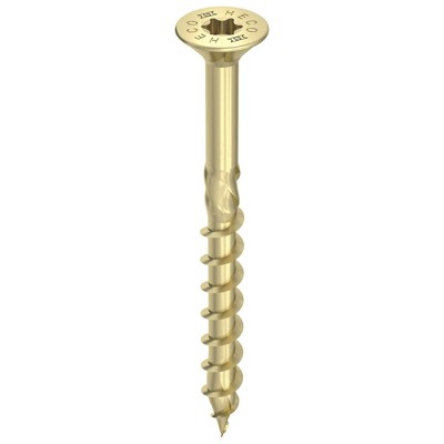 Bild von HECO Schrauben Spanplattenschraube TOPIX-plus, (Stahl gelb verzinkt, 500 St., Senkkopf mit Frästaschen), 4x35 mm