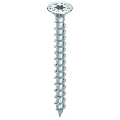 Bild von HECO Schrauben Spanplattenschraube TOPIX-plus, (Stahl weiß verzinkt, 200 St., Senkkopf mit Frästaschen), 5x60 mm