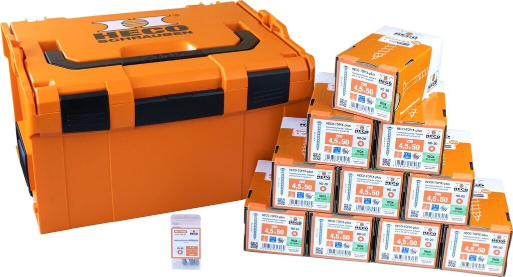 Bild von Heco L-BOXX 238 Fassade mit Heco-TOPIX-plus A2 Fassadenschrauben 4,5x50 2.000 Stück