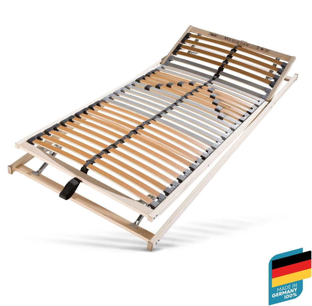 Bild von Lattenrost Medistar, Beco, Kopfteil manuell verstellbar, Fußteil manuell verstellbar, Lattenrost in flacher Bauweise, in 90x200 cm und weiteren Größen